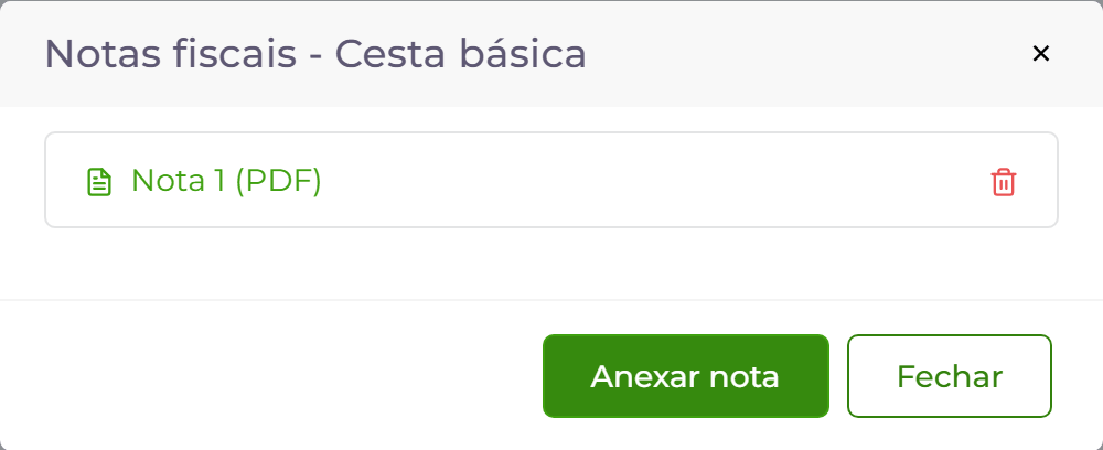 Notas do item.